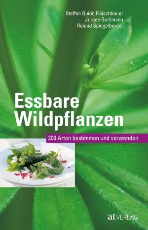 Buchcover Essbare Wildpflanzen mit grünem Blattmotiv